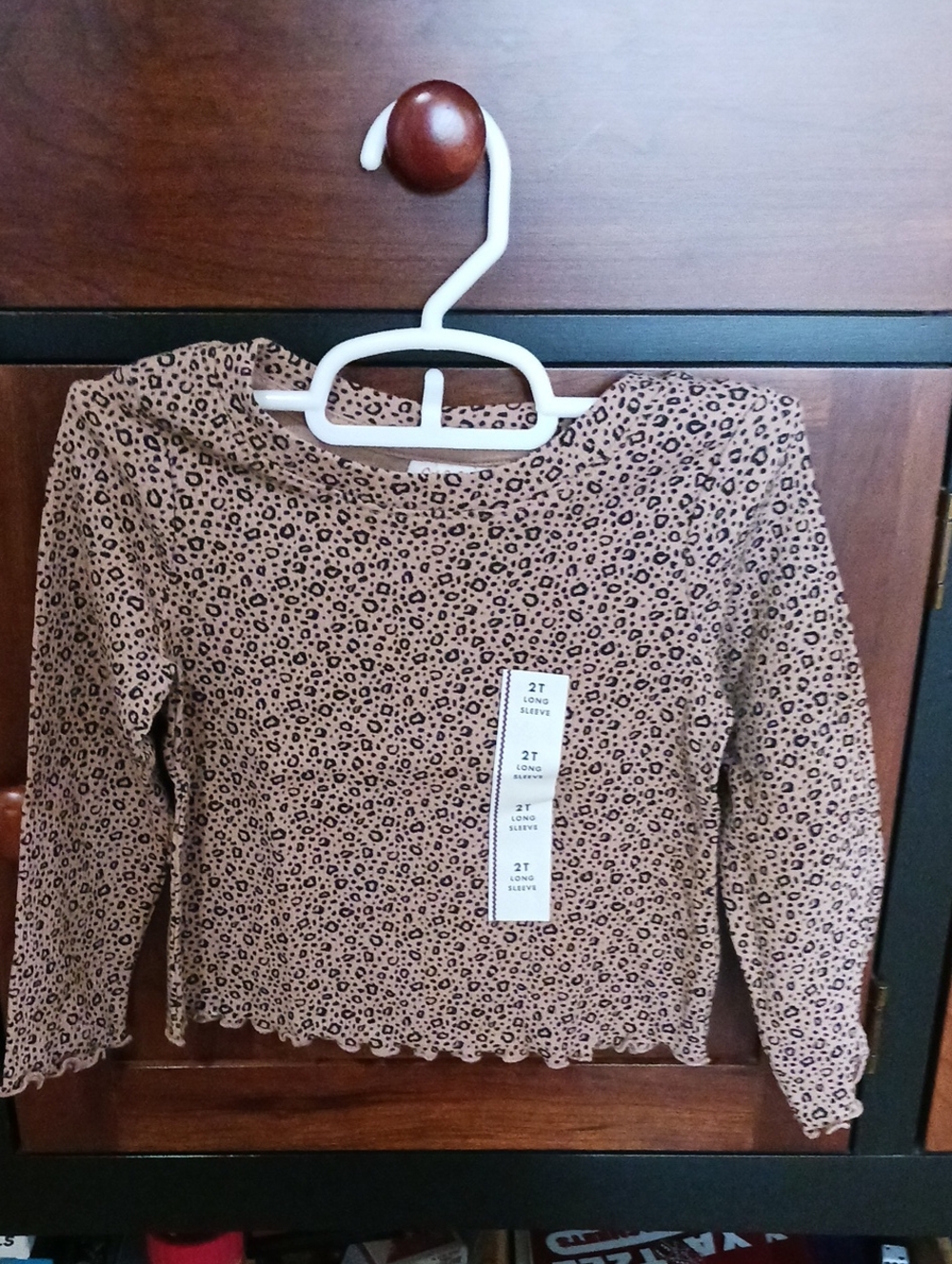 NEW! Cat & Jack Brown Leopard Print Long Sleeve Top